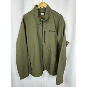 Columbia Kruser Ridge II Softshell Jacket Olive Green Full Zip‎ Plus Size 3X